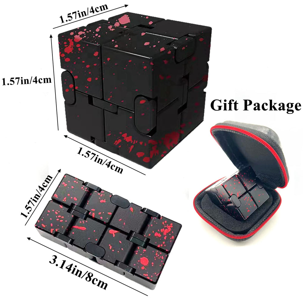 FUFUYOU Infinity Cube close-up showing rotating cubes and durable aluminum alloy
