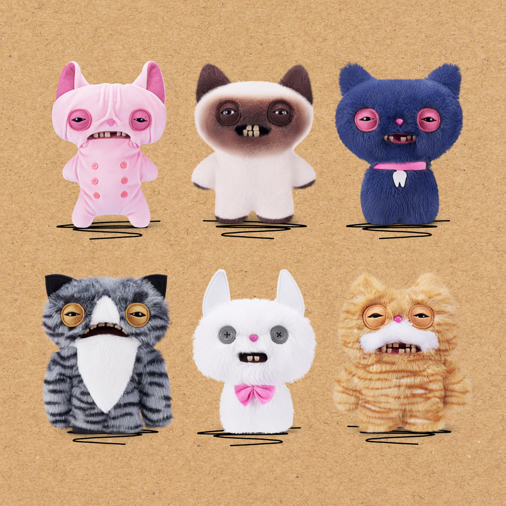 Fuggler Alley Cats display ready shelf pose for room decor