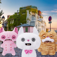 Fuggler Alley Cats mischievous smile shot, playful decor for shelves.