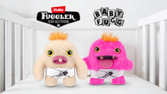 Fuggler Baby Fugg Series 3 in nappies poses for playful display and photos.