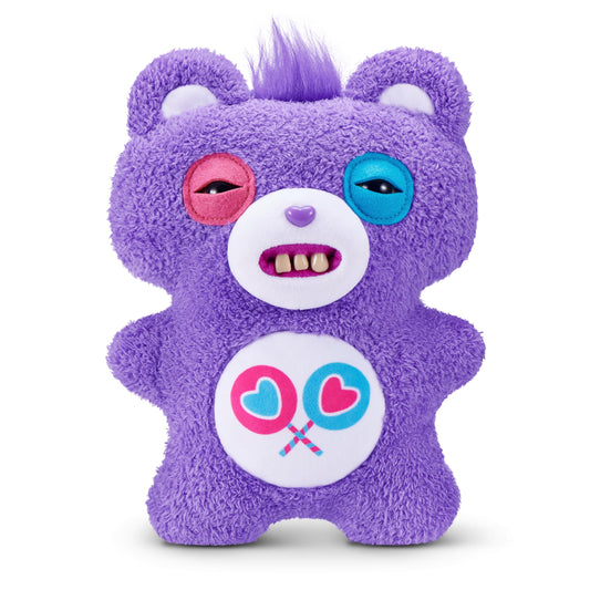 Fuggler Care Bears 9-inch Share Bear teeth close-up for display and conversation.