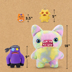 Collect all six to build a quirky monster family.