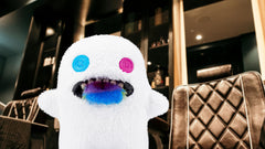 Fuggler dramatic monobrow adds playful mystery.