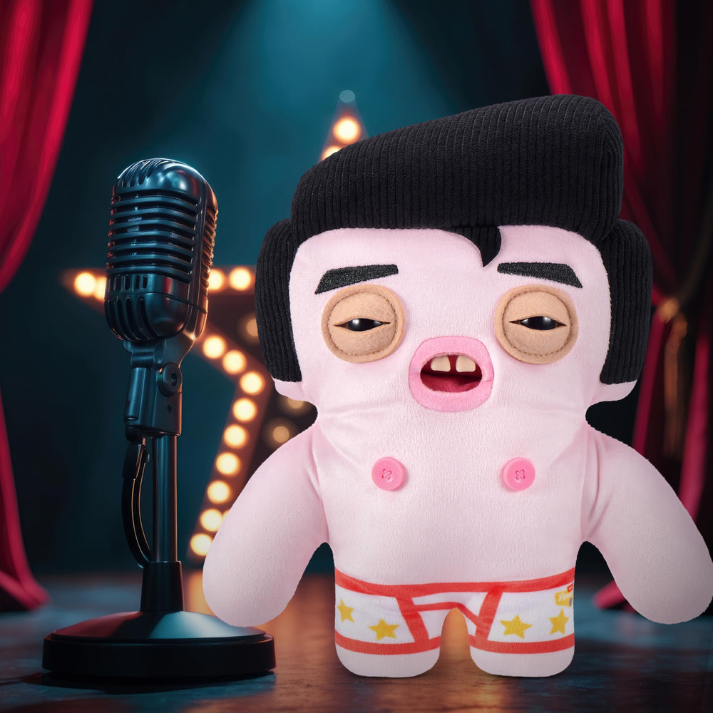 Close view of human-like teeth on a Fugg Stars plush.