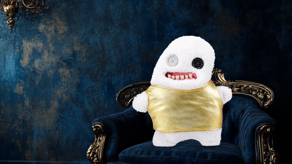 Fuggler Gold Fuggs plush texture close-up, ultra-soft material for comforting hugs.