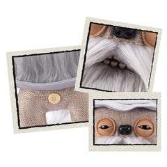 Soft plush Gandalf Fuggler in a playful mischief pose.