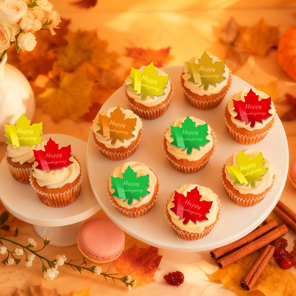FULAIERGD maple leaf topper copper warms dessert displays.