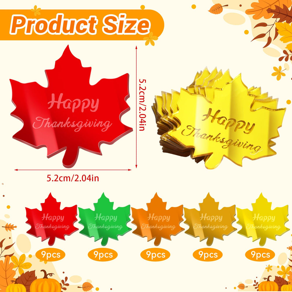 FULAIERGD maple leaf topper gold brings festive shine to autumn desserts.