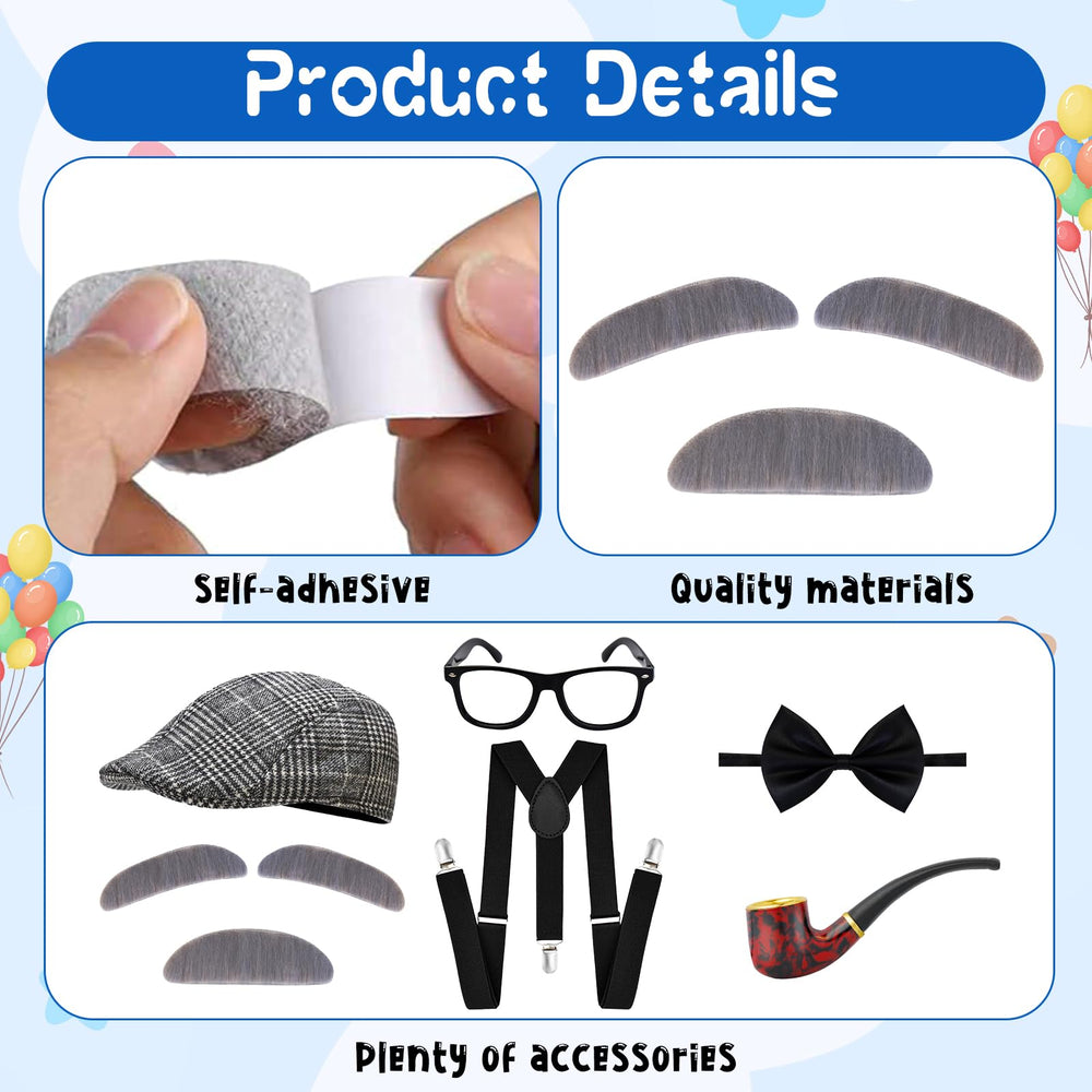 fulasiteu eyebrows moustache kit, dramatic facial accents for a fun look.