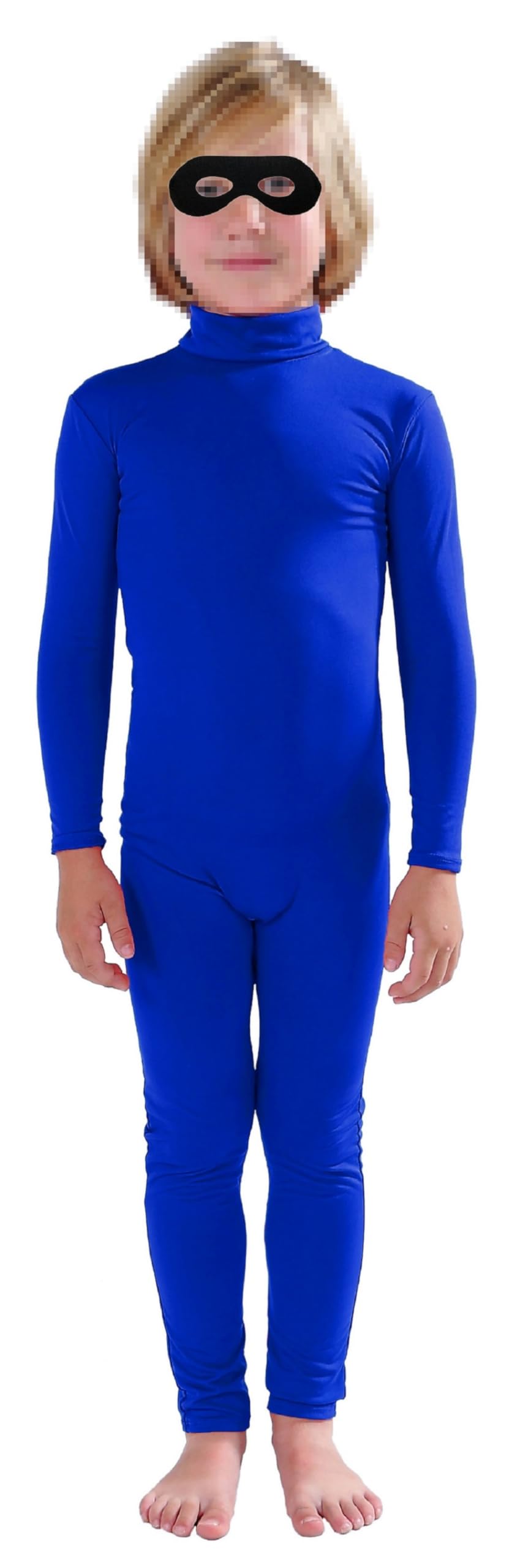 Full Bodysuit kids blue zentai unitard for dance performances