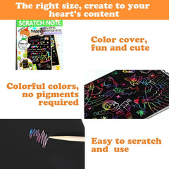 Fulmoon scratch paper colors appear as kids scratch to reveal art