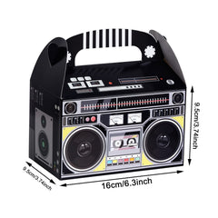 Fumwase retro boombox decor brightens 80s themed events and serves as a festive table accent