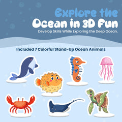 Fun Crafts International stand-up sea animals display enhances storytelling and scene-building.