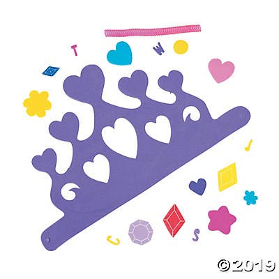 Fun Express 12 tiara crowns craft kit ideal for imaginative play
