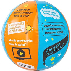 Fun Express All About Me ice breaker beach ball for classroom introductions.