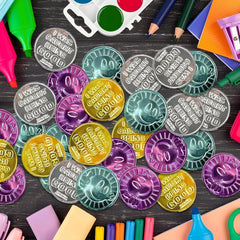 Fun Express 144-coin pack ready for quick distribution during lessons.