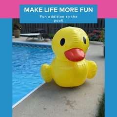 Fun Express duck lawn ornament brightens outdoor spaces and events.