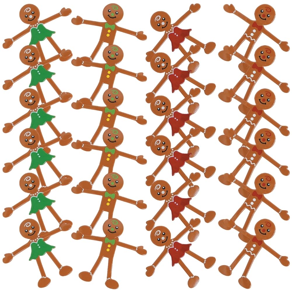 Fun Express gingerbread bendables in a 4-inch pose for imaginative play.