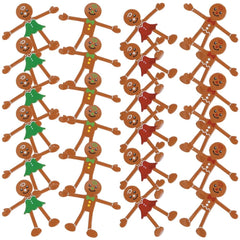 Fun Express gingerbread bendables in a 4-inch pose for imaginative play.