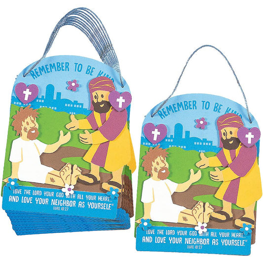 Fun Express Good Samaritan Sign Craft Kit ready for classroom display and activity