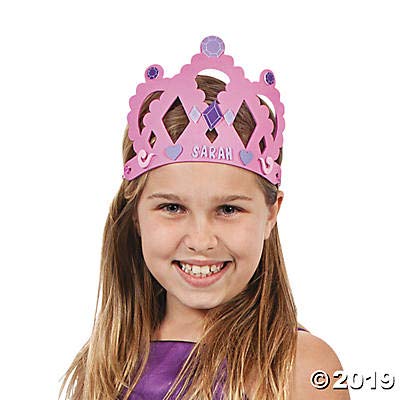 Fun Express self-adhesive shapes to personalize princess crowns