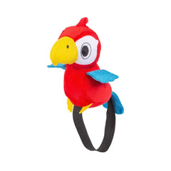 Fun Express stuffed parrot on shoulder enhances kid pirate costumes.