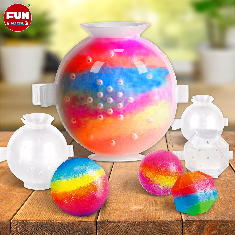 FUN KIDZ Big Bouncy Ball Kit – warm water soak activates crystal powder for ball creation