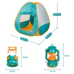 FUN LITTLE TOYS cooking pan and plates for realistic camp kitchen play.