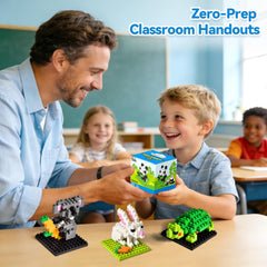 FUN LITTLE TOYS durable ABS plastic blocks with smooth edges ensure safe building.