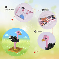 FUN LITTLE TOYS panda block set encourages gentle, creative construction.