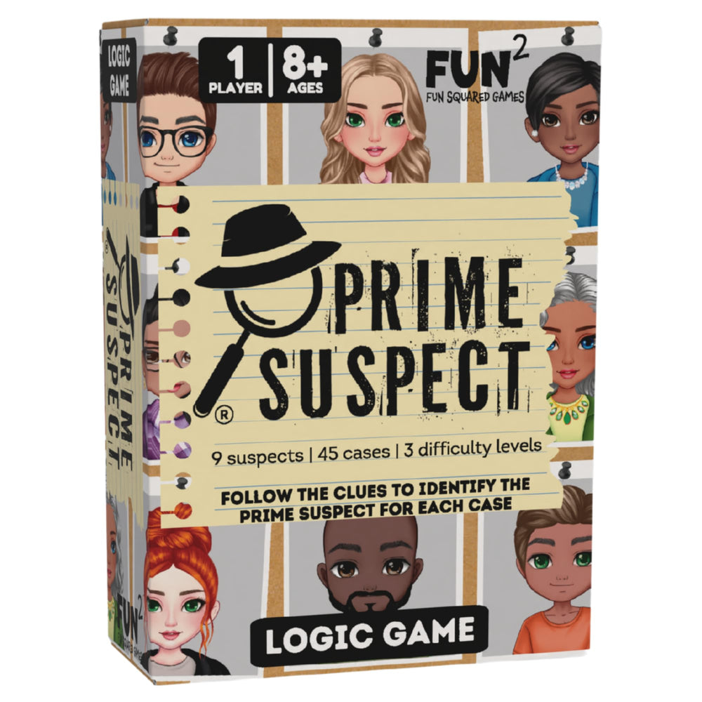 Fun Squared Games Prime Suspect tiles for tactile screen-free deduction