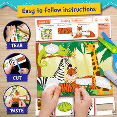 Funcils level based activities showing straight curved and zigzag lines.