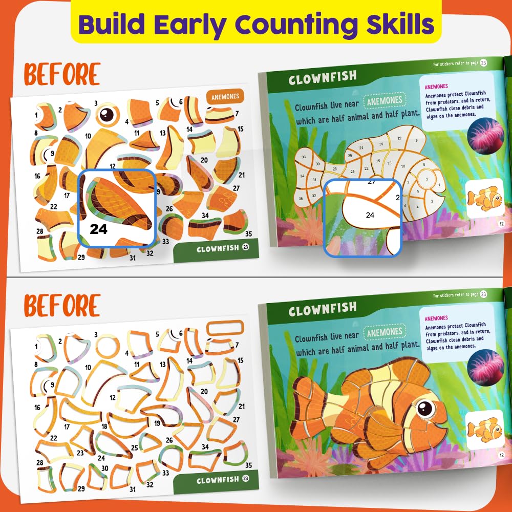 Funcils Paint by Sticker perforated pages for easy artwork removal