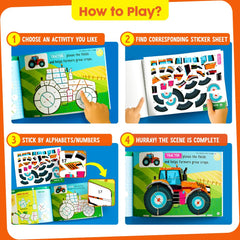 Funcils Paint by Sticker underwater scene page encourages imaginative color play