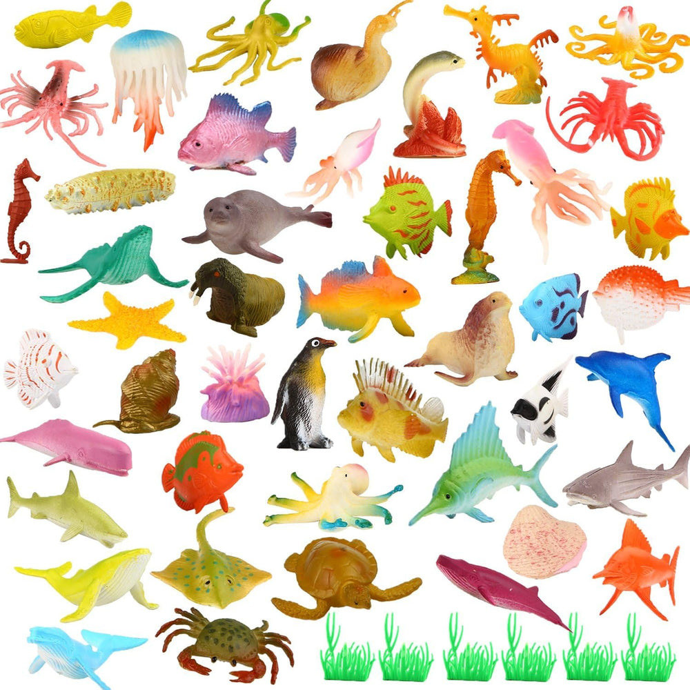 Funcorn Toys 2 inch sea creatures ocean life set for bath time exploration