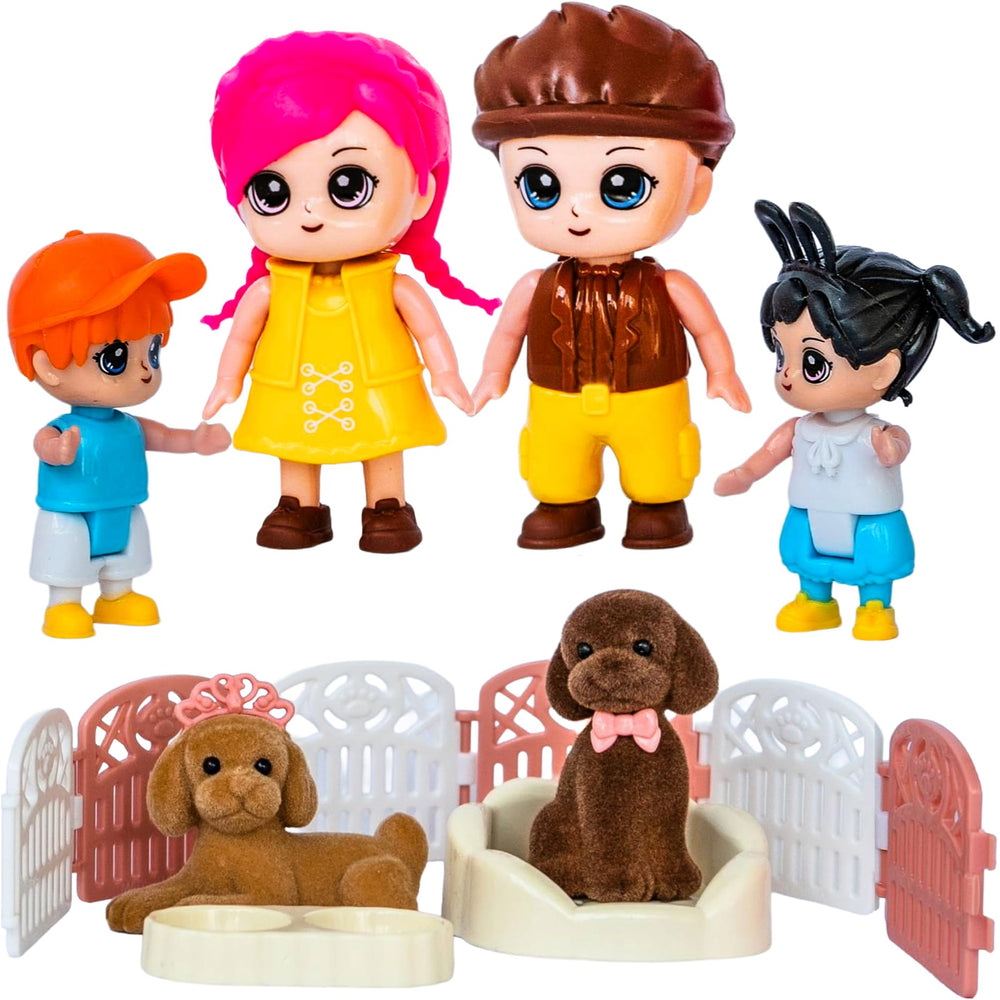 FUNERICA dollhouse parents posing figures for lifelike storytelling and family scenes.