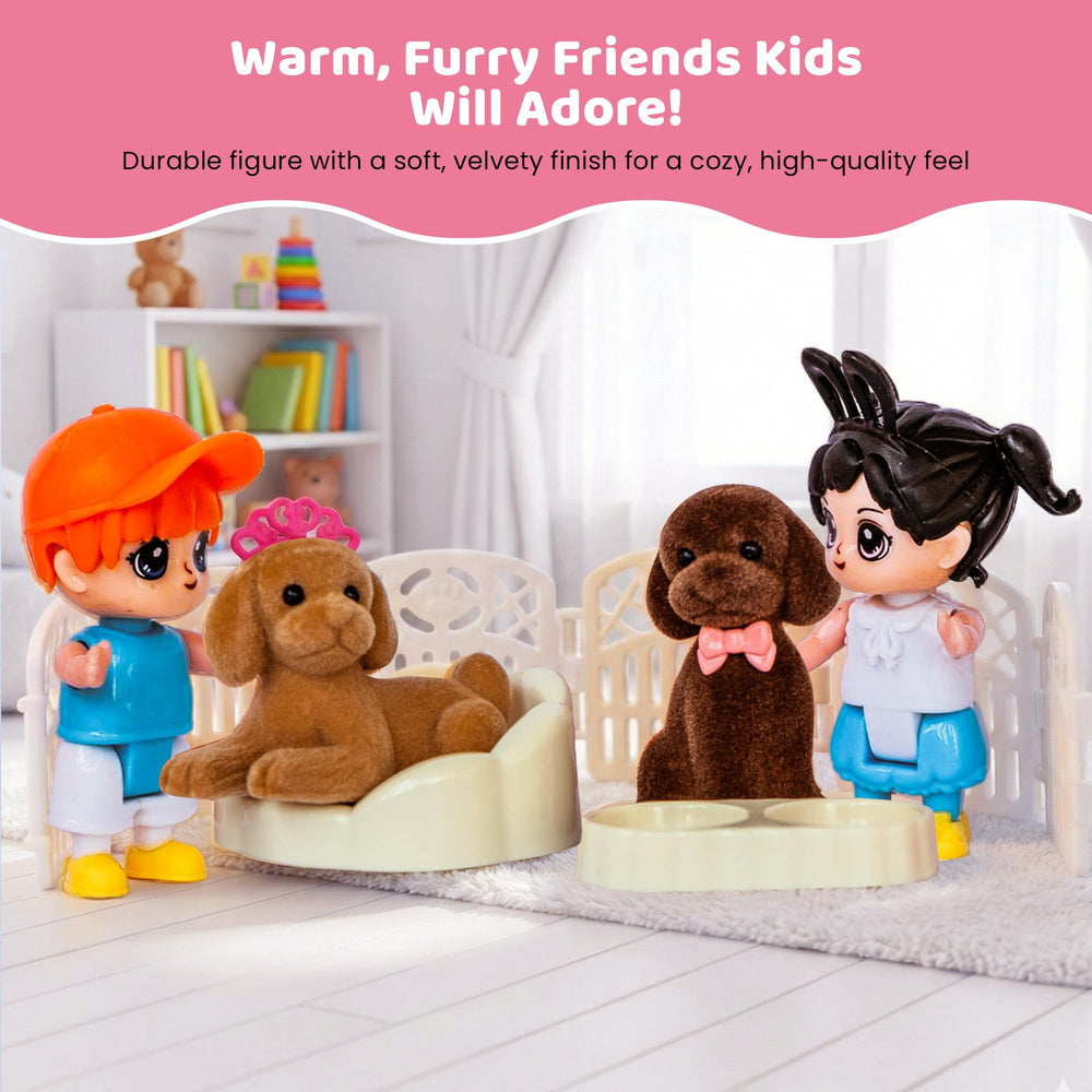 FUNERICA dog beds included for cozy pet care scenes.