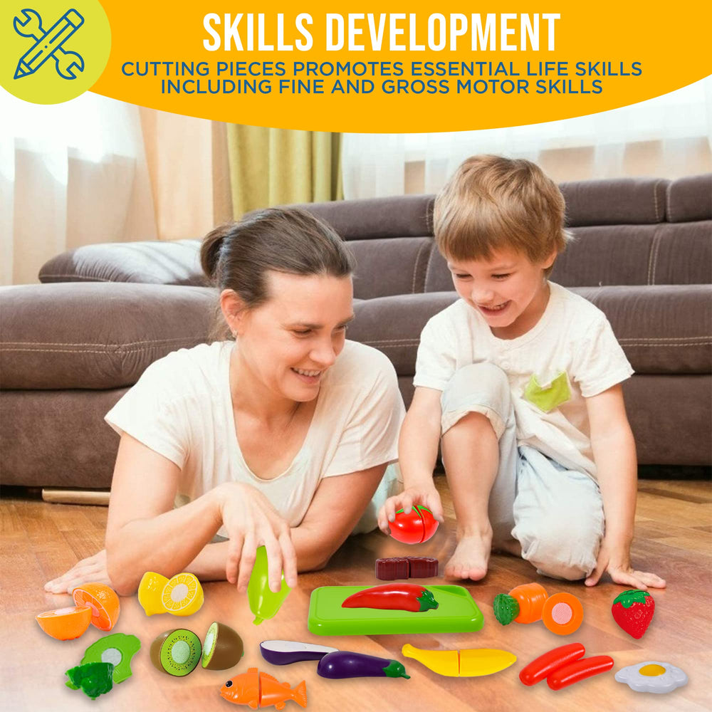 FUNERICA cutting board enhances realistic play and safe pretend meals.