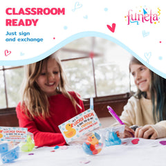 Funeta no-sugar valentines as a candy-free alternative.