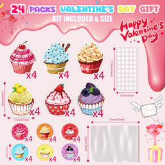 Funewest cake themed valentines cards with slime pairing for interactive exchange