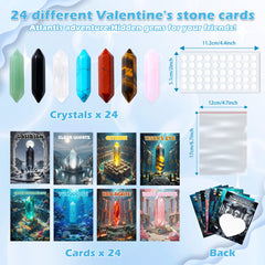 Funewest Clear Quartz crystal stone with a card for clear, thoughtful gifting