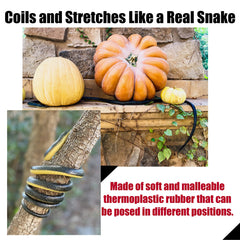 FunFamz giant rubber snake, backdrop decor for nature-themed parties.