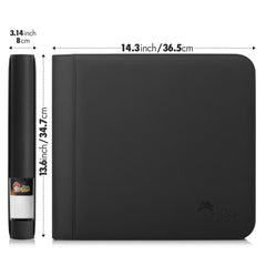 Secure, zipper-closed binder keeps contents safe when on the move.