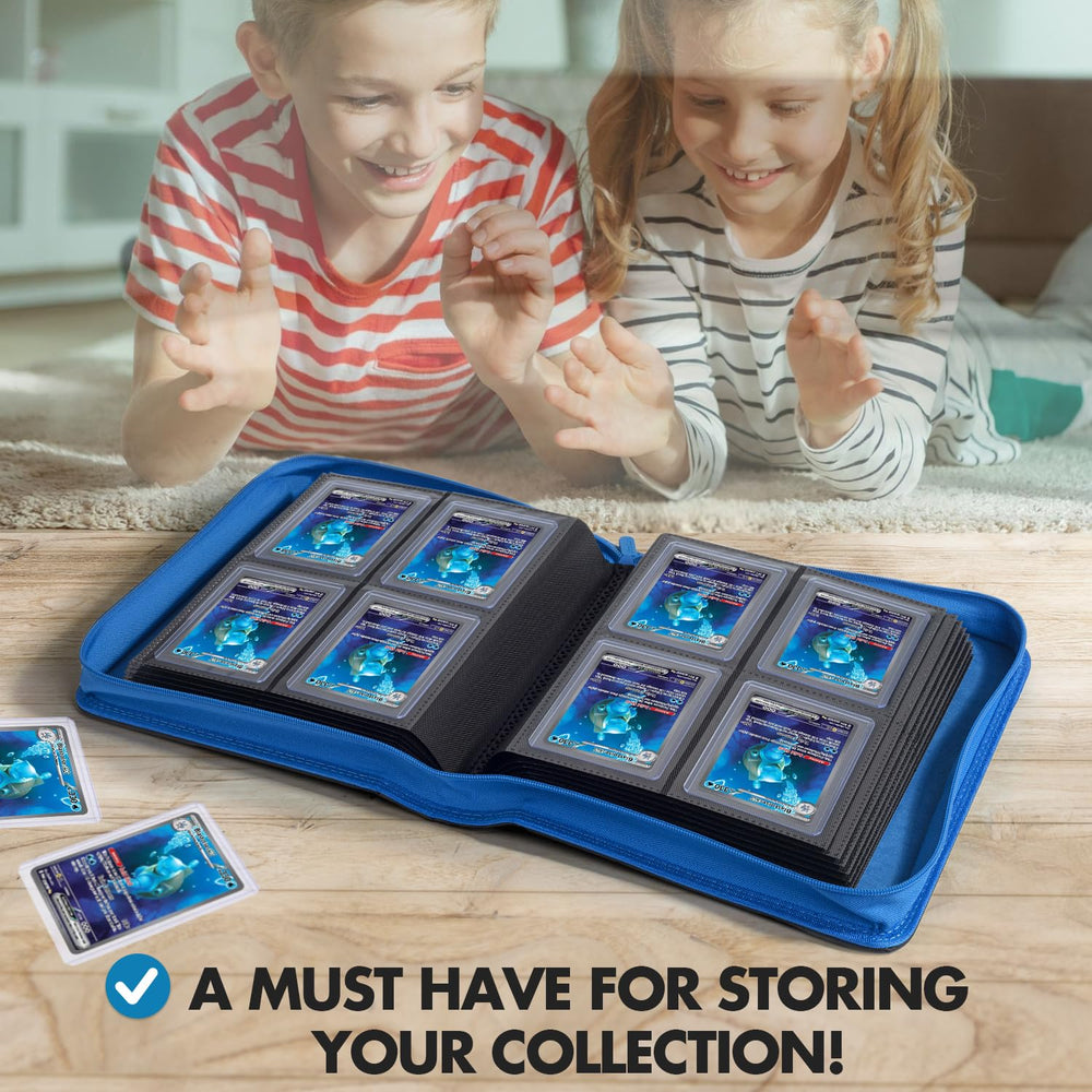 FunGuys Toploader Binder 128-card capacity supports larger collections.