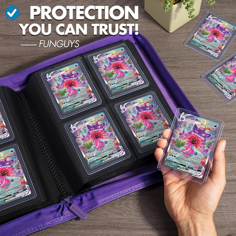 FunGuys Toploader Binder 4-pocket pages fit up to 128 top loaders.