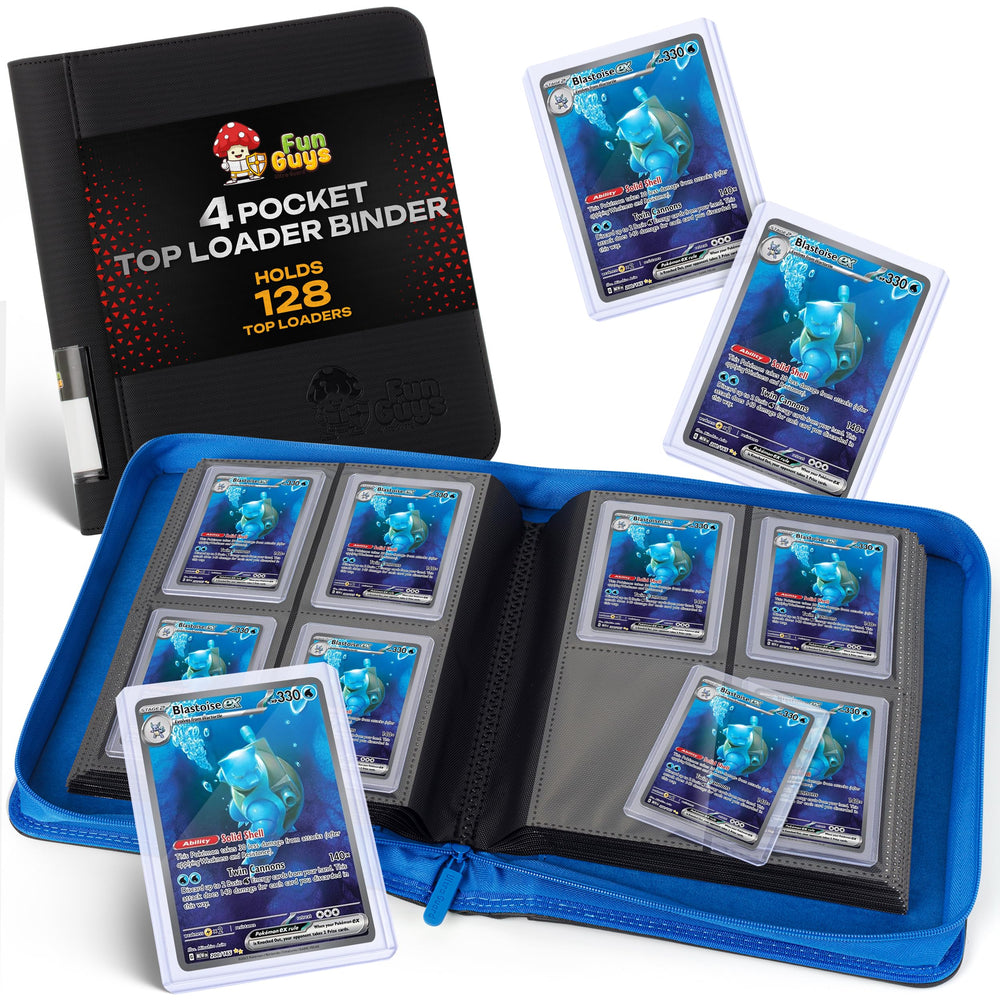 FunGuys Toploader Binder front cover offers durable, portable card protection.