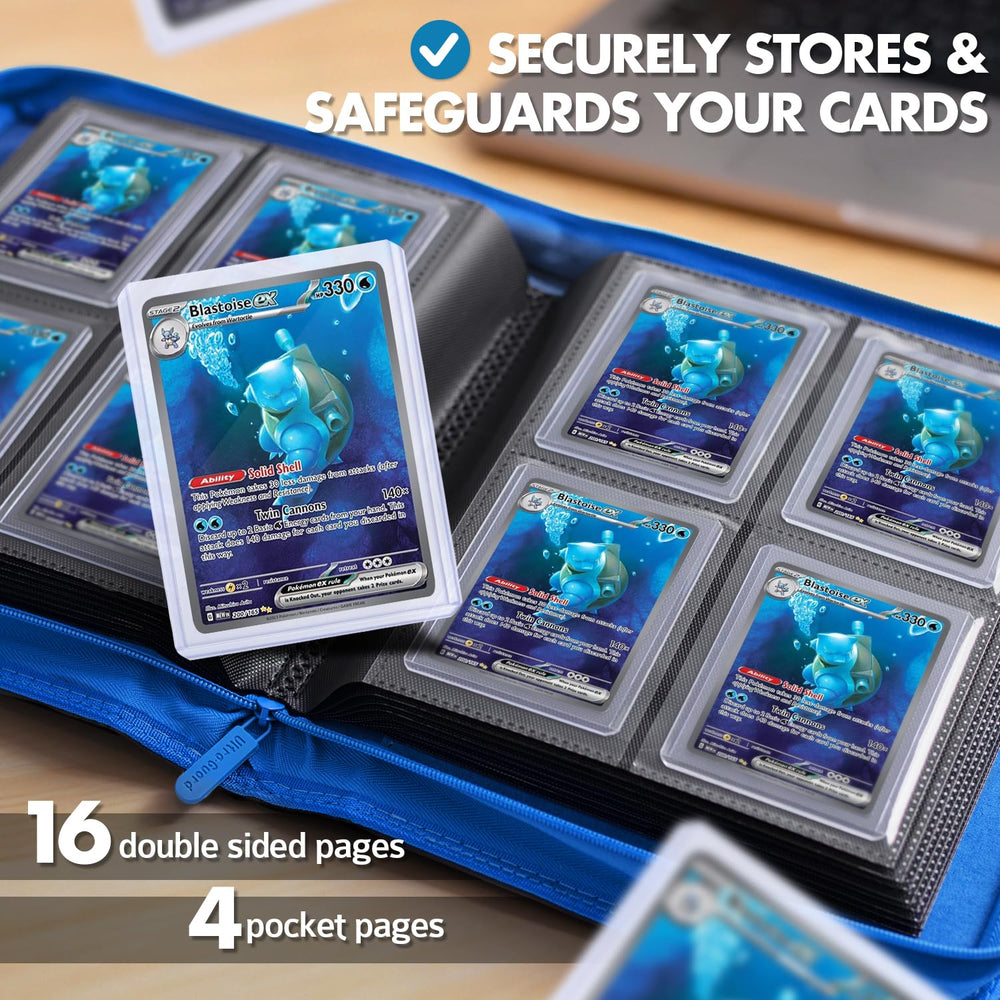 FunGuys Toploader Binder interior suede lining protects card surfaces during handling.