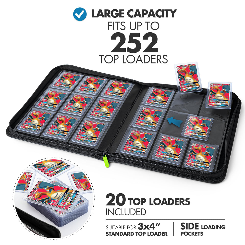 FunGuys Toploader Binder zippered closure for secure transport
