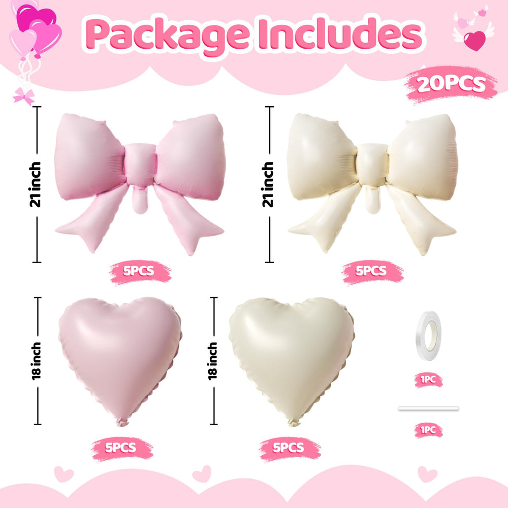FunHot cream heart balloons, 18-inch, add soft elegance to celebrations.