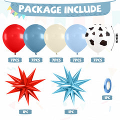 FunHot dusty blue balloons bring calm color to western birthday celebrations.